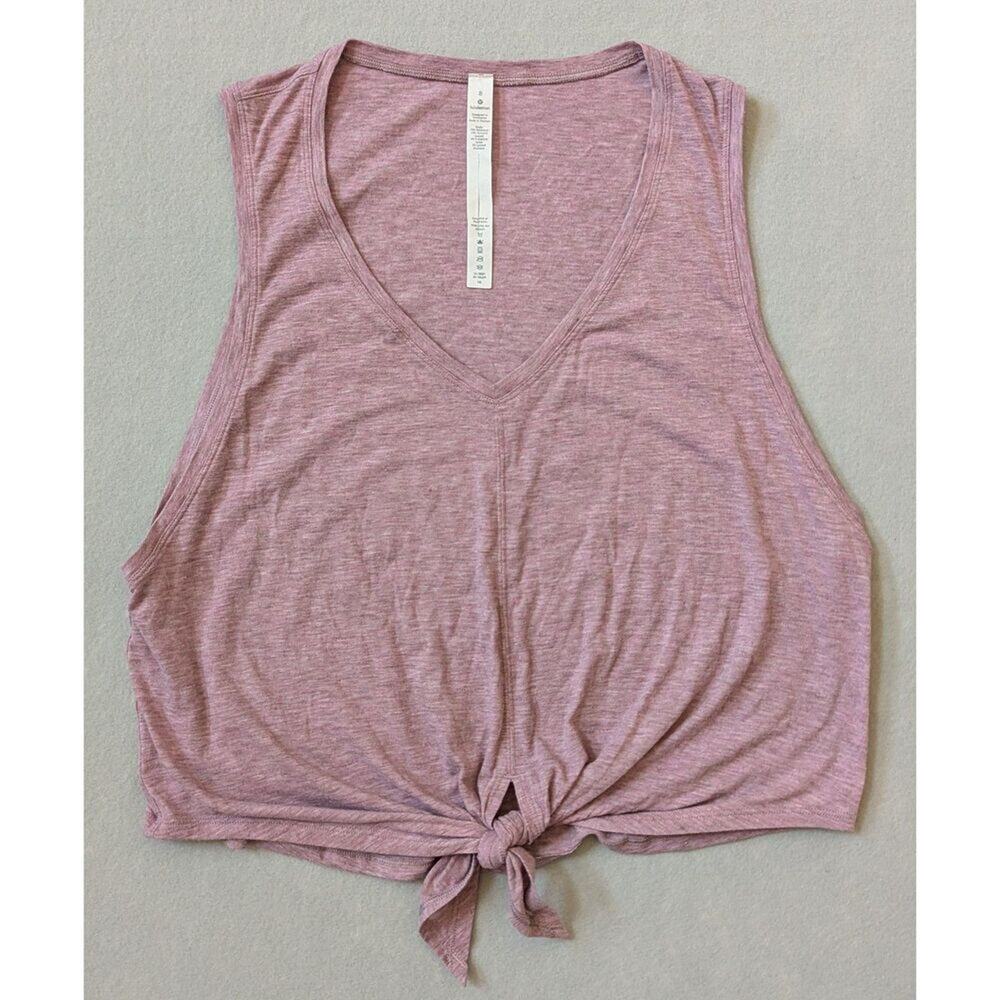 lululemon Knot Gonna Fly Tank Heathered Figue Size 8